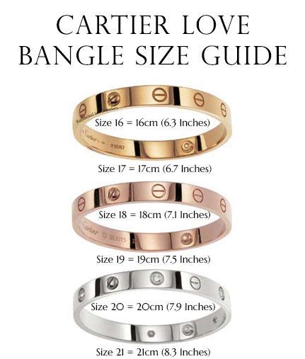 cartier bracelet measurement|cartier rings size chart.